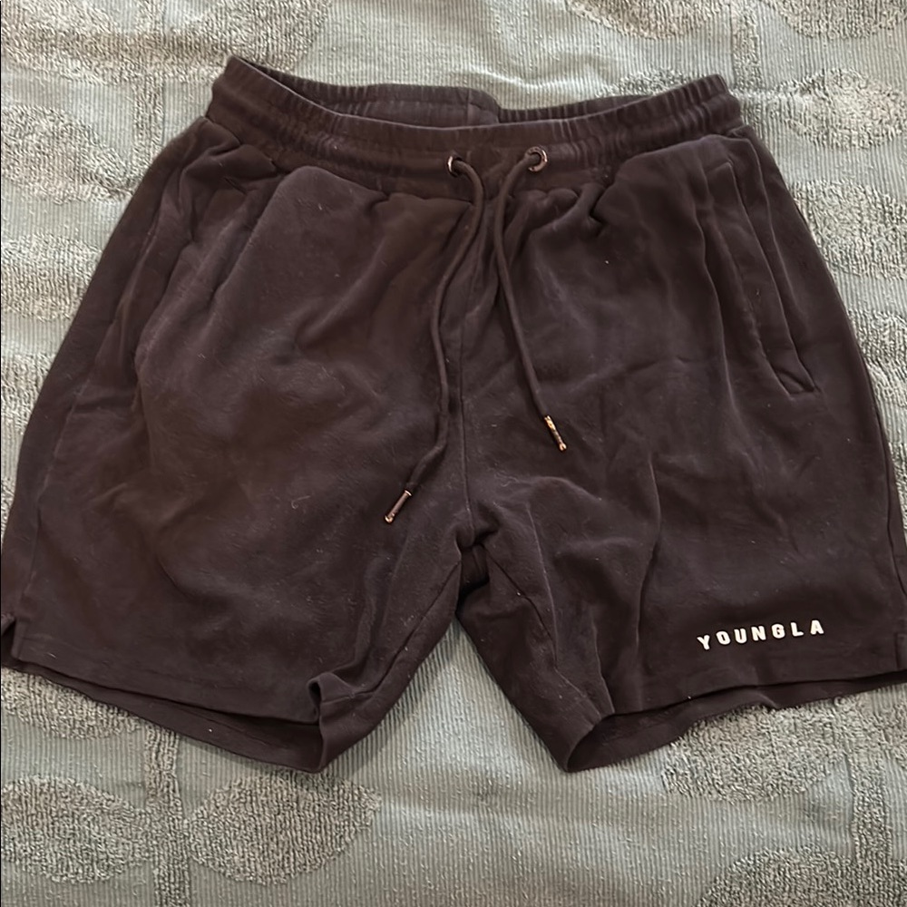 YoungLA Black Men's The Perfect Shorts XL